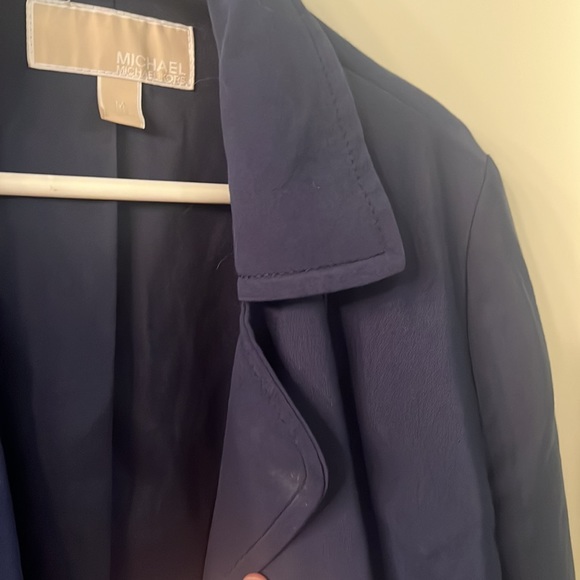 Michael Kor's Royal Blue Tie Waist Light Trench Jacket- size medium - Picture 3 of 9